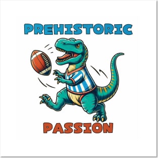 Football player dino Posters and Art